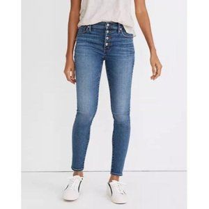 Madewell 9" Mid-Rise Skinny Denim Jeans 25 Blue
